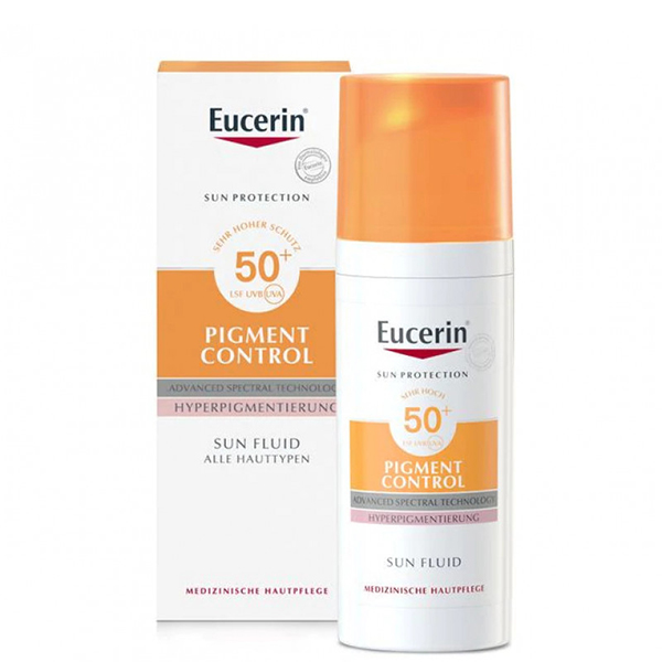 Eucerin-Sun-Fluid-Pigment-Control-Spf50+-(50Ml) يوسيرين واقي شمس سائل يمنع التصبغ حماية 50+ 50مل