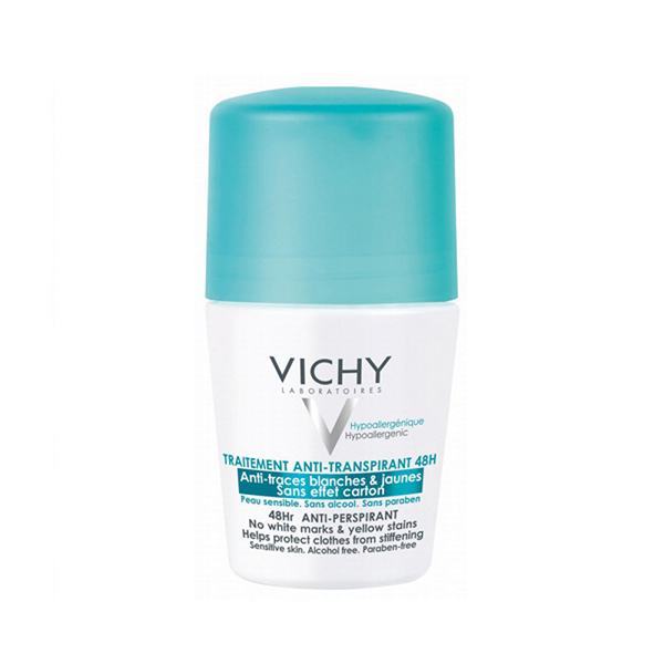 VICHY_DEO_ANTI_TRANSPIRANT_ROLL_ON_50ML_5 فيتشي مزيل العرق نو وايت مارك رول أون مضاد للتعرق 50 مل Vichy Anti Perspirant Sensitive Or Deplilated Skin Roll On Deodorant 50Ml