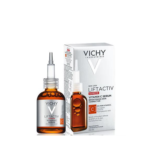Vichy Liftactiv Supreme 15% Pure Vitamin C Brightening Serum 20Ml فيشي ليفتاكتيف سوبريم 15٪ فيتامين سي نقي مصل تفتيح 20 مل