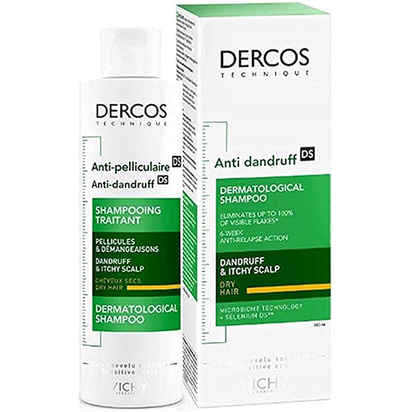 vichy-dry فيتشي ديركوس شامبو ضد القشرة للشعر الجاف 200 مل Vichy Dercos Anti Dandruff For Dry Hair Shampoo 200Ml