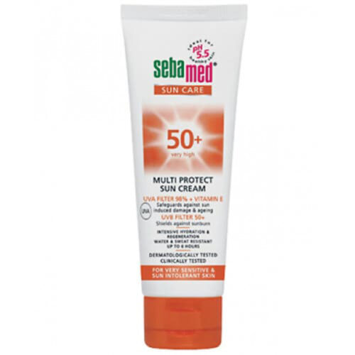 Sebamed Multi Protect Spf50+ Very High Sunblock Cream 75m | سيباميد كريم واقي شمس بعامل حماية +50 حجم 75 مل