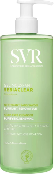Svr Sebiaclear Gel Moussant 400Ml أس في أر سيبي موسانت جل تنظيف البشرة 400 مل