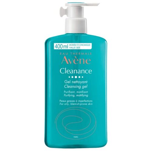 Avene Cleanance Soap Free Cleanser Gel 400 ML Pump أفين كلينانس جل التنظيف للبشرة الدهنية 400 مل
