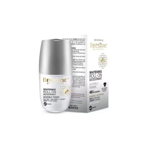 Beesline Whitening Deodorant Invisible 50Ml - بيزلين رول أون مزيل العرق لتفتيح البشرة، مضاد للبقع حماية 48 ساعة