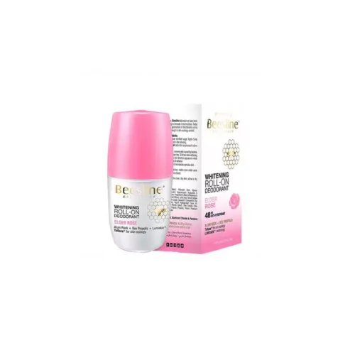 Beesline Whitening Deodorant Rose 50Ml - بيزلين رول أون مزيل العرق لتفتيح البشرة، عطر الورد حماية 48 ساعة