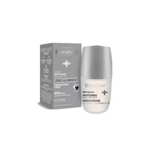 Beesline Whitening Deodorant Silver Fragrance Free 50Ml - بيزلين رول أون مزيل العرق لتفتيح البشرة، جفاف خالي من الرائحة حماية 48 ساعة