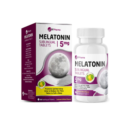 Bt Pharma Melatonin 5 Mg Sublingual 60 Tablets بي تي فارما ميلاتونين 5 مجم 60 قرص تحت اللسان