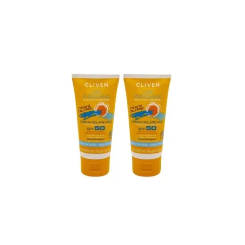 Cliven Sunblock Cream Spf50 Offer 2PCS كليفن كريم الشمس بعامل حماية 50 عرض(قطعتين)