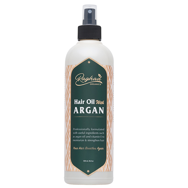 Raghad Organics Hair Oil With Argan 500Mlرغد أورجانيكس زيت الشعر بالأرغان 500 مل