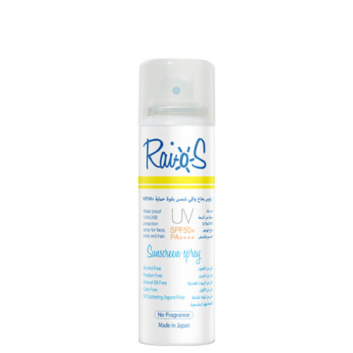 RaioS Spf50+ Sunscreen Spray No Fragrance 70ML رايوس بخاخ واقي من الشمس بدون رائحة، 70 مل