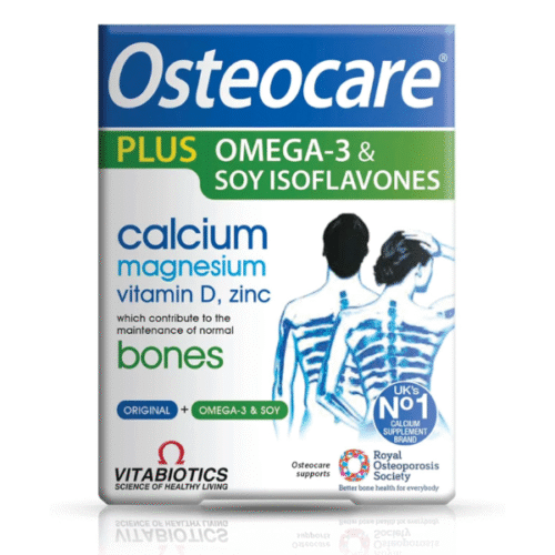 Vitabiotics Osteocare Plus Omega-3 And Soy Isoflavonesفيتابيوتيكس اوستيوكير بلس اوميجا 3 وفول الايسوفلافون 65 قرص