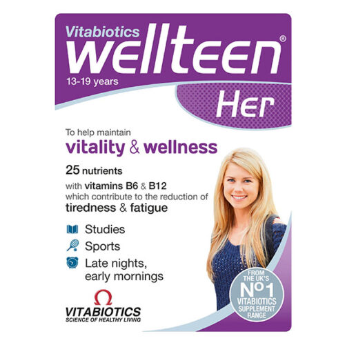 Vitabiotics Wellteen Her (13-19) years 30Tabفيتابيوتيكس ويلتين هير (١٣-١٩) سنة ٣٠ حبة