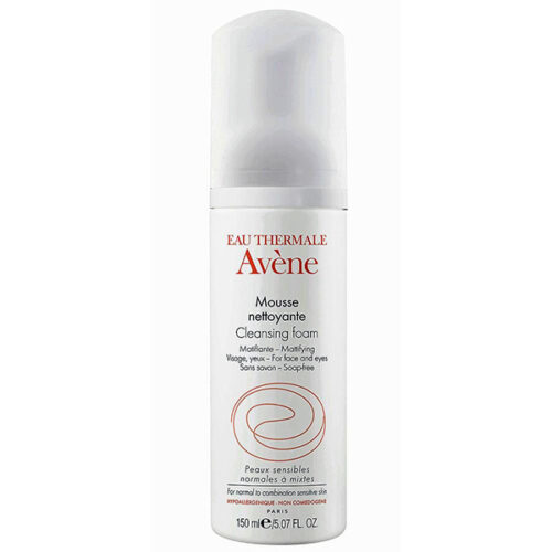 Avene Mousse Cleanser Soap Free Foam 150Ml أفين موس غسول رغوي لتنظيف الوجه 150مل