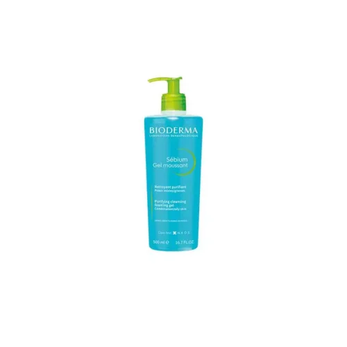 Bioderma Sebium Purifying Cleansing Foaming Gel 500Mlبيوديرما سيبيوم جل رغوي لتنظيف البشرة الدهنية والمختلطة 500 مل