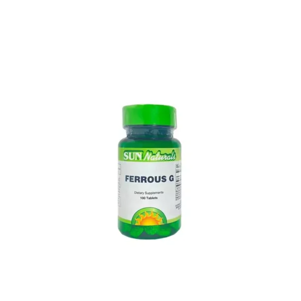 inbound2172339578609488768 Sun Naturals Ferrous G 100Tab صن ناتشورالز غلوكونات الحديدوز 100 قرص