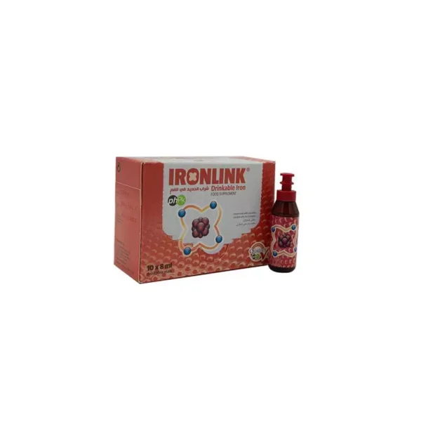 Iron Link, Adult Drinkable Iron 10 Ampules   آيرون لينك شراب حديد للبالغين ، 10 أمبولات