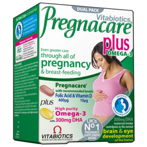 Vitabiotics Pregnacare Plus Omega 3, 56 Tablets\ Capsulesفيتابيوتيكس بريجناكير بلس أوميجا 3 ، 56 قرص