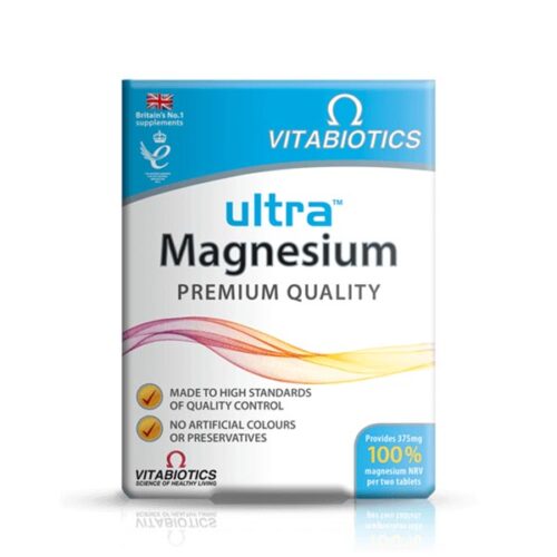 Vitabiotics Ultra Magnesium 375Mg, 60 Tabletفيتابيوتيكس ألترا مغنيسيوم 375 مجم ، 60 قرص