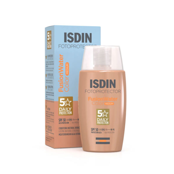 ISDIN FOTOPROTECTOR FUSION WATER SPF50 50ML COLOR  ايزدين فوتوبروتيكتر فيوجن ووتر بلون 50+ حجم 50 مل