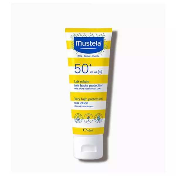 inbound2767134025867453769 Mustela Very High Protection Sun Lotion Spf 50+, 40Ml موستيلا لوشن واقي الشمس للأطفال بعامل حماية 50+ , 40 مل