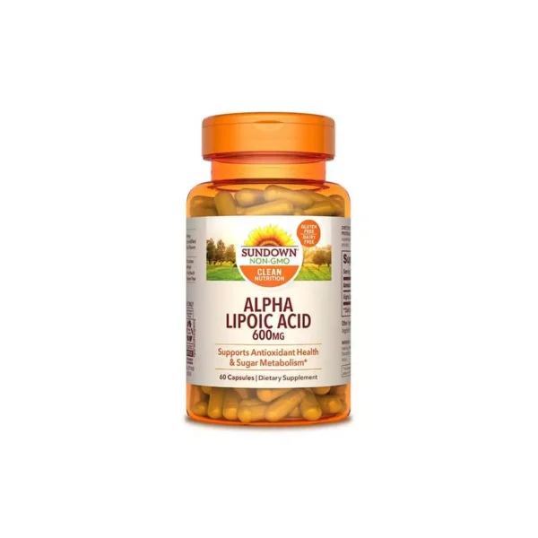 Sundown Alpha Lipoic Acid 600Mg 60 Capsule  سن داون ألفا ليبويك أسيك 600 مغ مضاد أكسدة 60 كبسولة