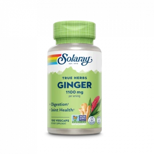 Solaray, True Herbs, Ginger, 1,100 mg, 100 VegCaps (550 mg per Capsule) سولاراي، أعشاب حقيقية، زنجبيل، 1100 ملغ، 100 كبسولة نباتية (550 ملغ لكل كبسولة)