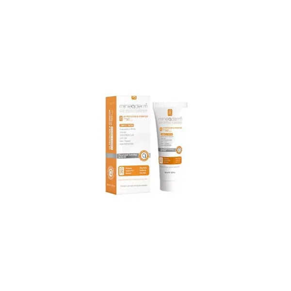 Mineaderm UV Protection & Hydration Lightly Tinted SPF 50+ (50ML)  ميناديرم الحماية من الأشعة فوق البنفسجية والترطيب خفيف اللون SPF 50+ (50 مل)