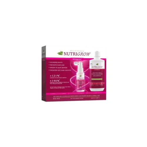 Nutrigrow Hair Serum With Shampoo For Dry And Normal Hair   نيوتريجرو سيروم وشامبو للشعر الجاف للحماية من التساقط