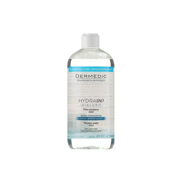 Dermedic Hydrain3 Micellar Water 500Ml   ماء ميسيلار ديرميديك هايدراين3, 500 مل